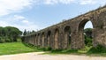 Aqueduct of Tomar near the templar castle. Tomar, Portugal Royalty Free Stock Photo