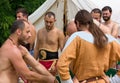 Reenactors at the Ancient Roman Festival in Aquileia Royalty Free Stock Photo