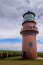 Gay Head Light Historic lighthouse in Aquinnah on Martha`s Vineyard sits on a hilltop.