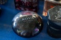 AQVA Pour Homme perfume bottle at the flea market. Royalty Free Stock Photo