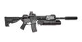 AR-15 (M4A1) carbine on white background. Royalty Free Stock Photo