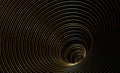 Wormhole Optical Illusion, Geometric luxury gold and black Abstract Hypnotic Worm Hole Tunnel, Abstract Twisted Vector Illusion 3D