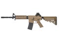 AR-15 automatic rifle desert camoufleged pattern