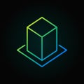 AR colored concept icon. Vector augmented reality symbol