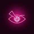 Ar contact lenses smart icon. Elements of artifical in neon style icons. Simple icon for websites, web design, mobile app, info Royalty Free Stock Photo