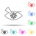 Ar contact lenses smart multi color style icon. Simple thin line, outline vector of artifical icons for ui and ux, website or Royalty Free Stock Photo