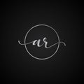 AR Modern Unique initial letter elegant Logo template vector creative