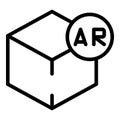 Ar projection icon, outline style