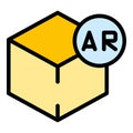 Ar projection icon vector flat