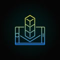 AR in smartphone colored icon. Vector augmented reality sign