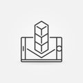 AR in smartphone icon. Vector augmented reality line sign