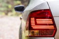 ÃÂ¡ar stoplights. Car red led rear lights. Royalty Free Stock Photo