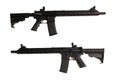 AR-15 Type Assault Weapon Isolated on White Background Left and Right Side Views