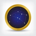 Ara constellation in golden circle Royalty Free Stock Photo