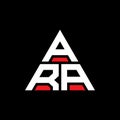 ARB triangle letter logo design with triangle shape. ARB triangle logo design monogram. ARB triangle vector logo template with red Royalty Free Stock Photo