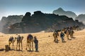 Arab Bedouin Guides Camels Valley of the Moon Wadi Rum Jordan Royalty Free Stock Photo
