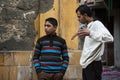 Arab boys talking in the street