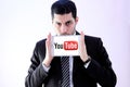 Arab business man with youtube