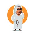 Arab businessman. Saudi man vector isolated