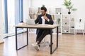 Arab Businessman Working in Office Royalty Free Stock Photo