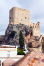 Arab castle at cliff over town in Olvera. Cadiz