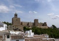 Arab castle over town roofs. Antequera, Andalusia.