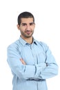 Arab casual man posing with folded arms