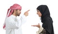 Arab couple discussing angry