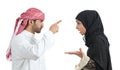Arab couple discussing angry Royalty Free Stock Photo