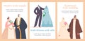 Arab Couples Wedding Ceremony Banners, Traditional Muslim Groom and Bride Characters Wear Festive Clothes