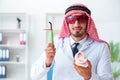 The arab dentist working on new teeth implant