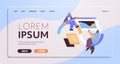 arab developers creating website ui interface web application development program software optimization Royalty Free Stock Photo