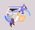 arab developers creating website ui interface web application development program software optimization Royalty Free Stock Photo