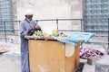 Arab egyptian selling prickly pears Royalty Free Stock Photo