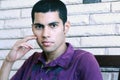 Arab egyptian young businessman thinking