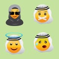 Arab emojis vector icon symbol illustration