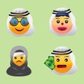 Arab emojis vector icon symbol illustration