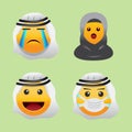 Arab emojis vector icon symbol illustration