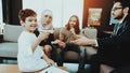 Arab Family at Reception in Psychotherapist Office