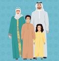 Arab Family vector illustration