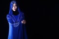 Arab girl, blue hijab Royalty Free Stock Photo