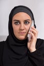 Arab girl with a phone