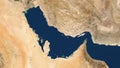 Arab gulf map Persian gulf map iran 3d rendering Royalty Free Stock Photo