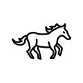 Arab Horse icon vector isolated on white background, Arab Horse sign