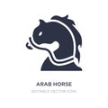 arab horse icon on white background. Simple element illustration from Other concept