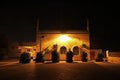 The arab house at night in Manama, Bahrain Royalty Free Stock Photo