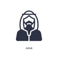 arab icon on white background. Simple element illustration from desert concept Royalty Free Stock Photo