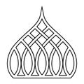 Arab Islamic dome mosque, logo Arab resort chic dome apartments stock illustration
