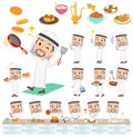 Arab Kandura wearing men_cooking