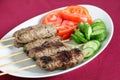 Arab lamb kofta on a plate Royalty Free Stock Photo